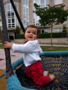 Pedro playing on a park