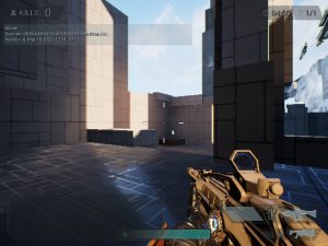 UE4 demo screenshot, before shooting gun