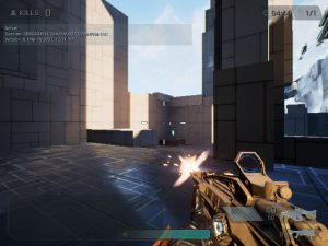 UE4 demo screenshot, while shooting gun