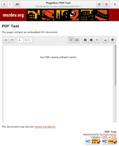 Epiphany embedded PDF document