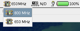 GNOME CPUFreq Applet Selector