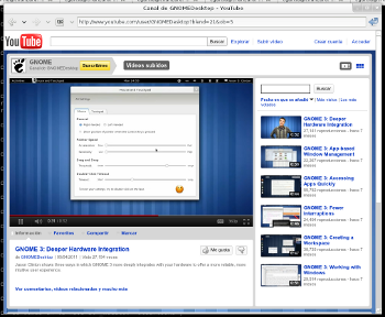MiniBrowser showing a youtube video
