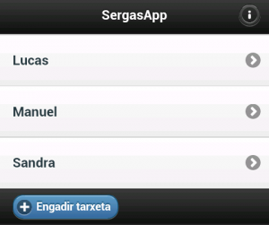 Pantalla principal da aplicación SergasApp