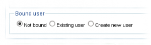 Not bound option in resources editing window