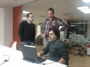 Javi, Jeroen and Loren at LibrePlan hackfest