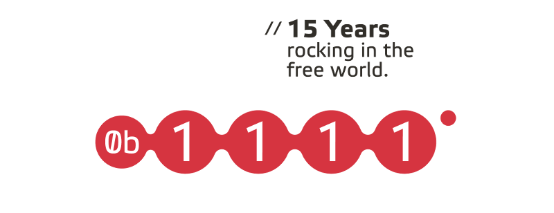 Igalia 15th Anniversary Logo