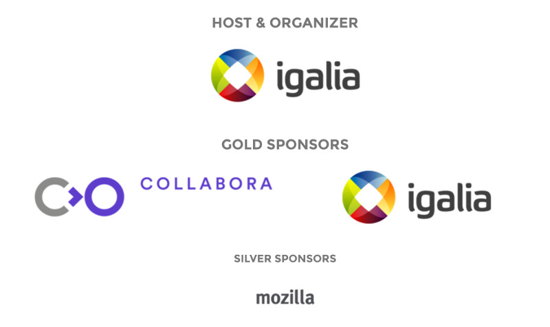 Web Engines Hackfest 2016 sponsors: Collabora, Igalia and Mozilla