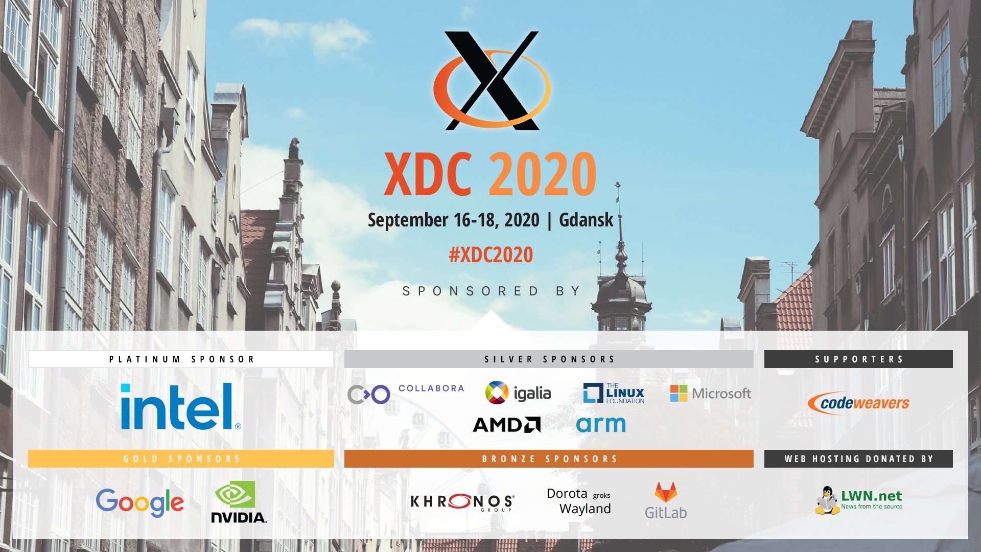 XDC 2020 sponsors