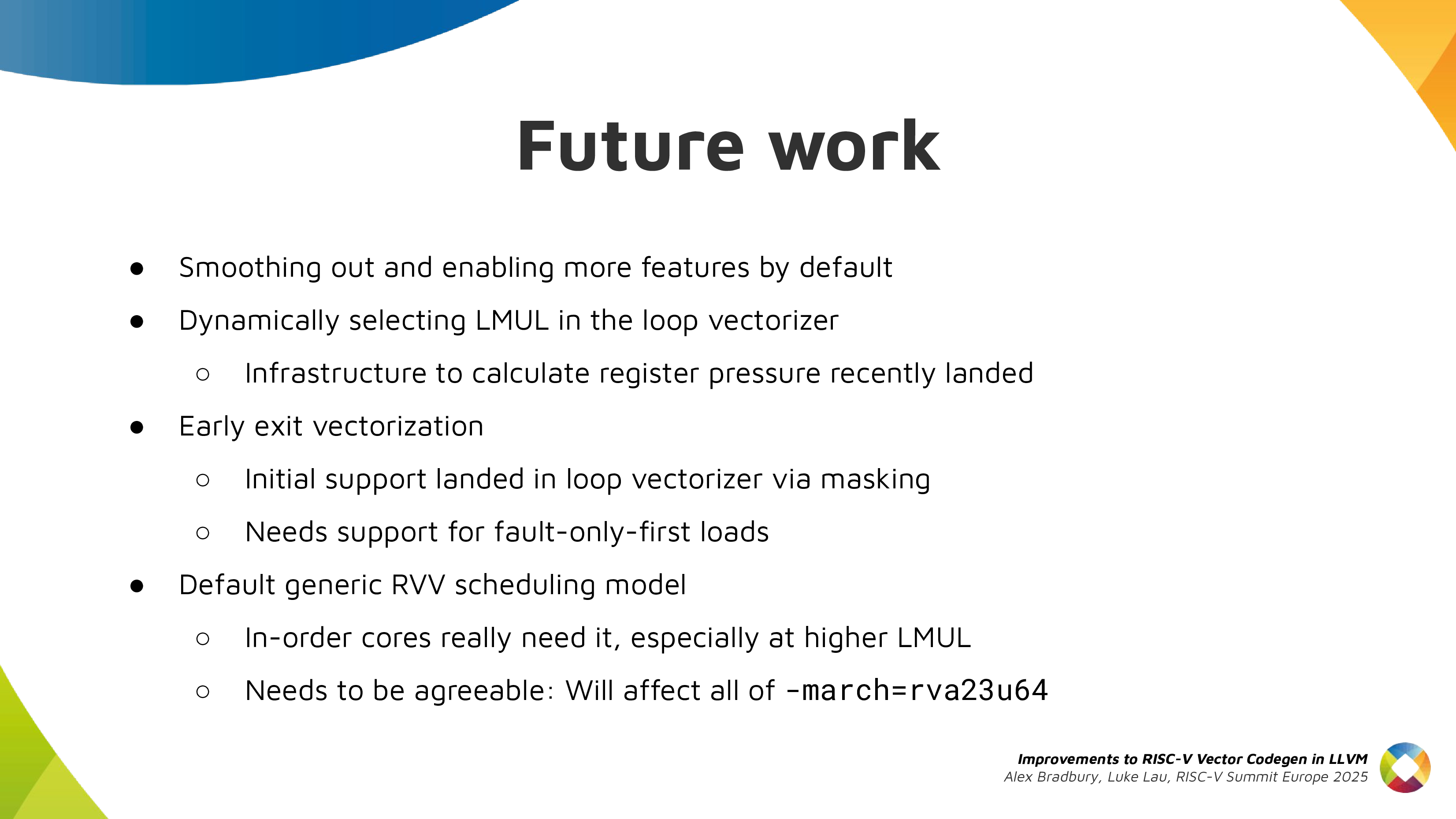 Future work