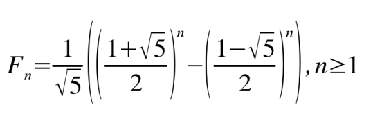 Formula Directa para calcular el n-esimo fib