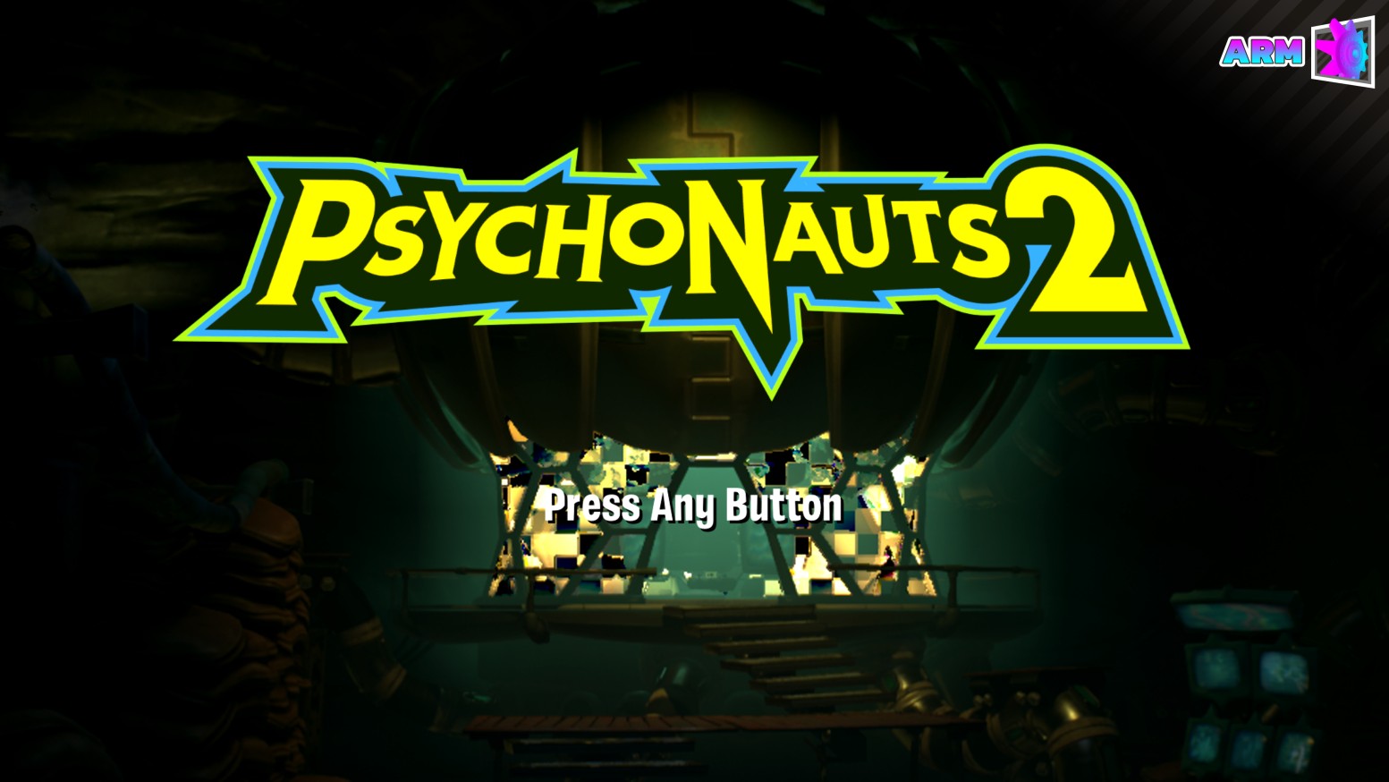 Screenshot of the main menu with the rendering artifacts