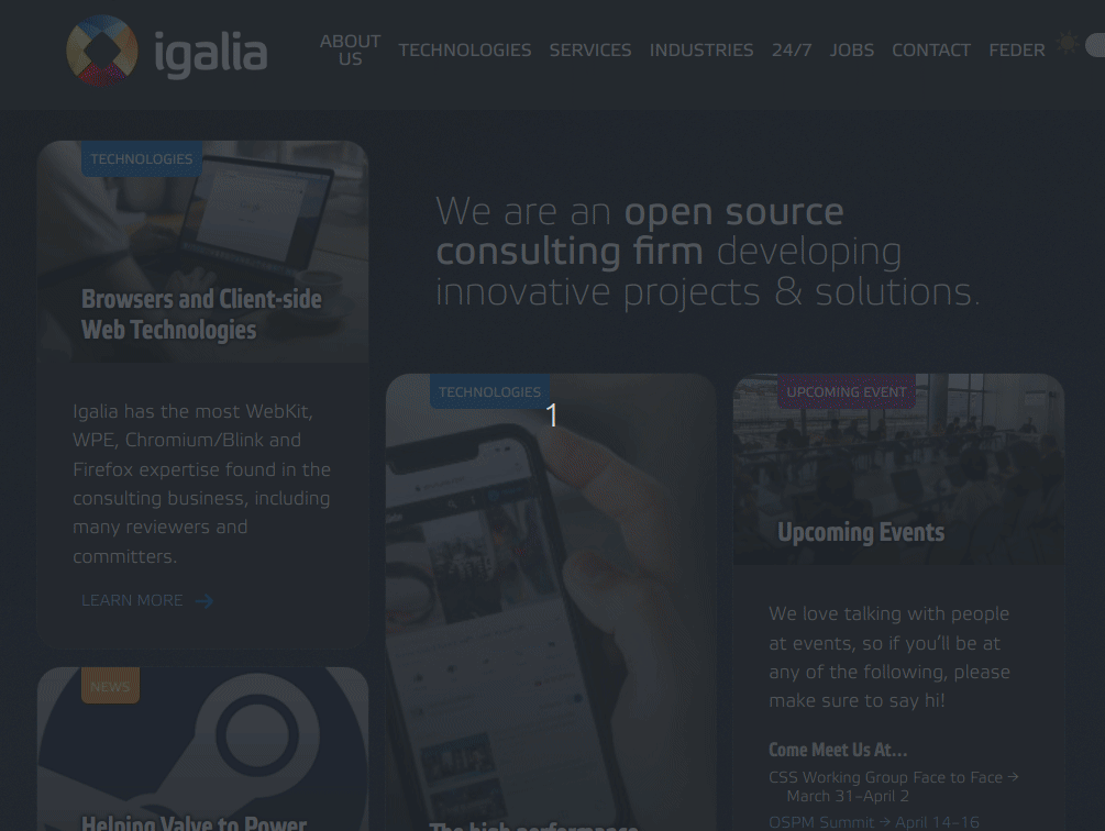 Context menu on a link
