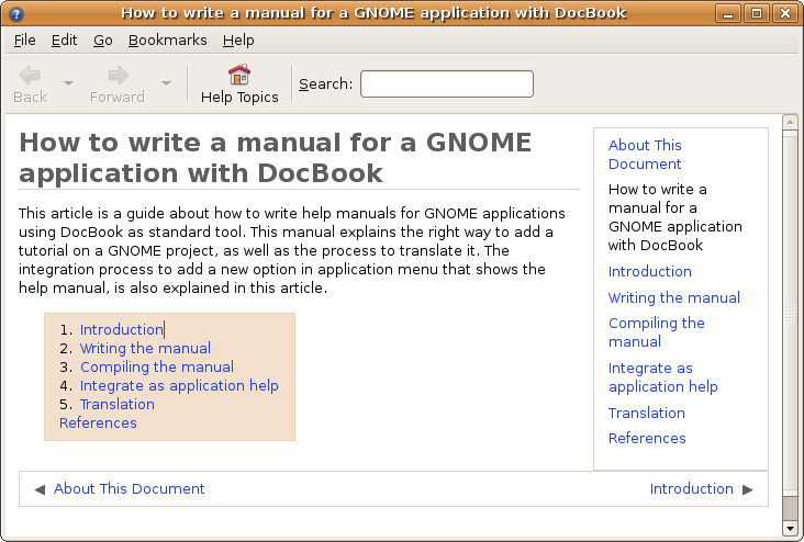 An example about how Yelp renders a DocBook document