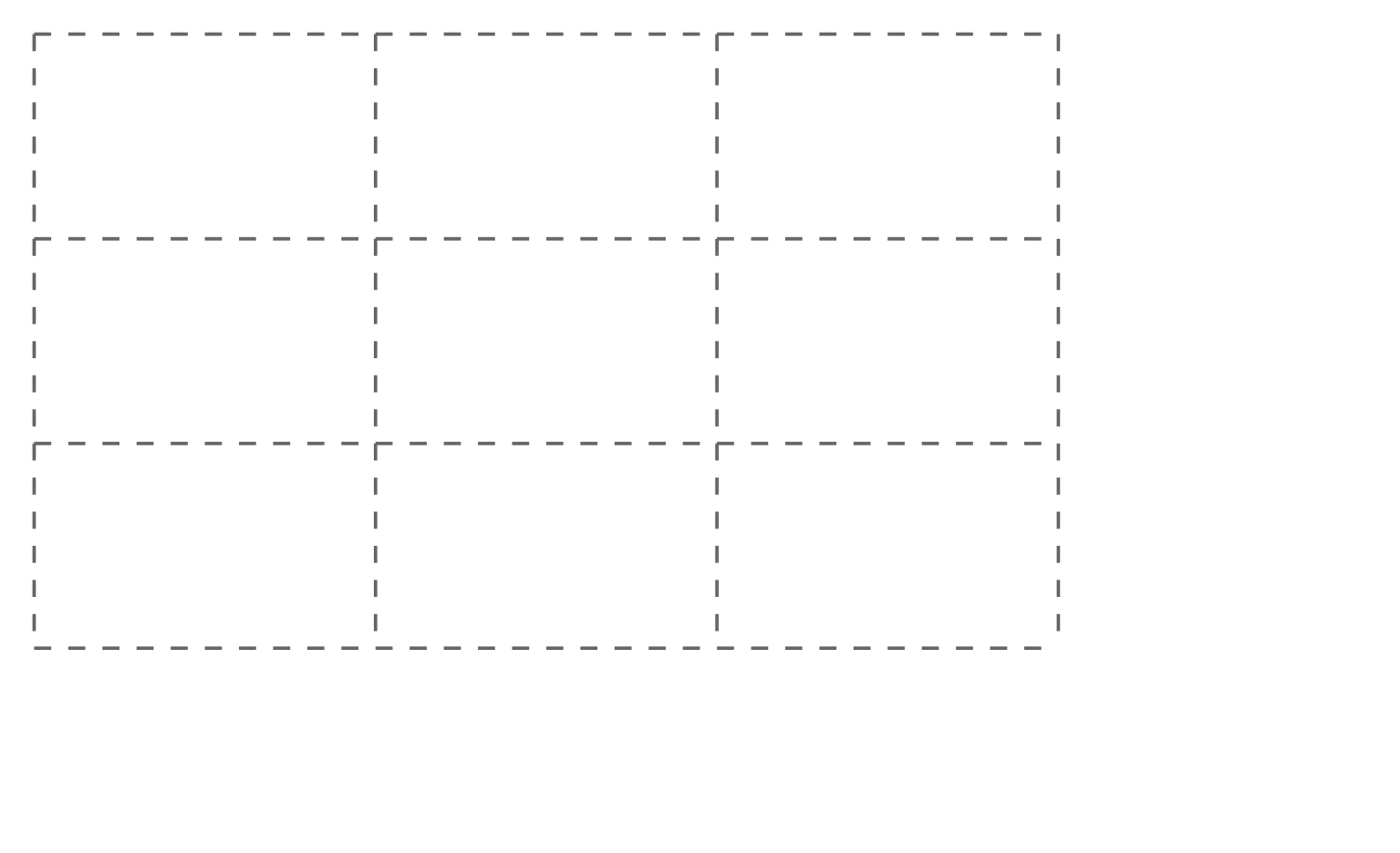 Example animation of how different auto-positioned items are placed in the grid