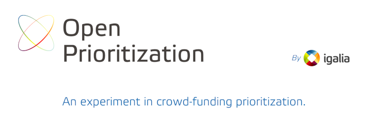 Open Prioritization by Igalia. An experiment in crowd-funding prioritization.