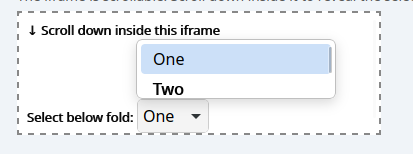 A context menu inside an iFrame
